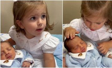 Bárbara Evans mostra encontro da filha mais velha com gêmeos e encanta internautas (Fotos de Reprodução/Instagram)